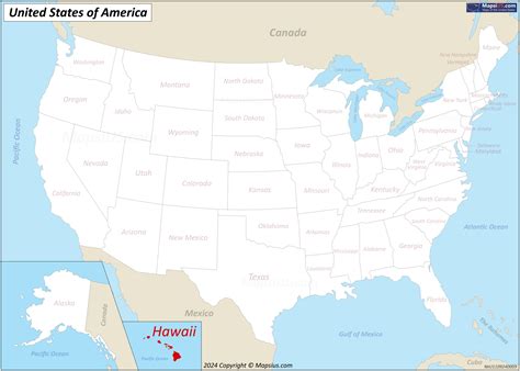 Map of Hawaii State, USA - Mapsius.com