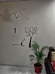 Wallstick " Black Tree Love " wallsticker (Vinyl 90 cm x 75 cm ...