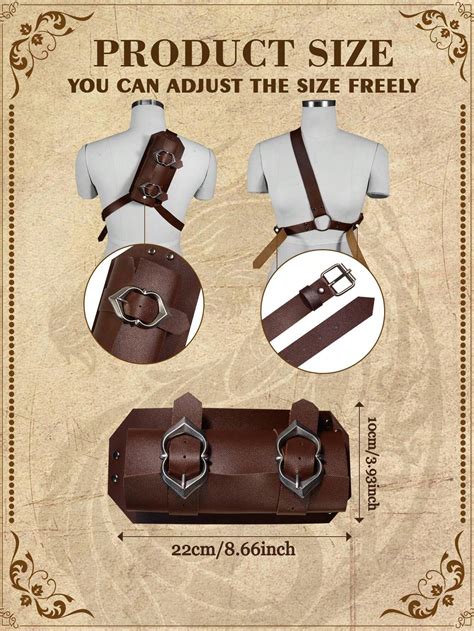 Medieval Leather Back Sword Shoulder Frog - Adjustable Sheath Holster ...