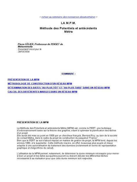 Image result for Methode MPM Explained