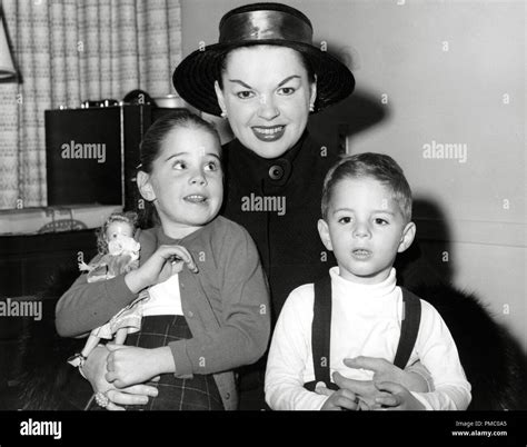 Judy Garland and children Lorna and Joey Luft leaving for Europe 1957 ...