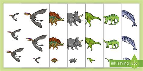 Realistic Dinosaurs Themed Size Ordering (teacher made)