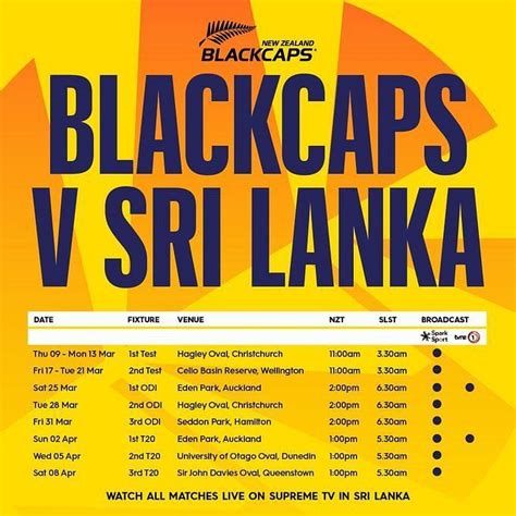 NZ vs SL 2023 Telecast Channel: Where to watch live streaming of New ...