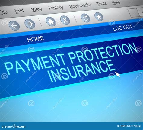 Payment Protection Insurance Concept. Stock Illustration - Illustration ...
