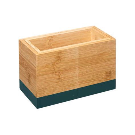 Kutija za pribor 18x12x10cm bambus petrol Modern 179697D | Volim svoj dom