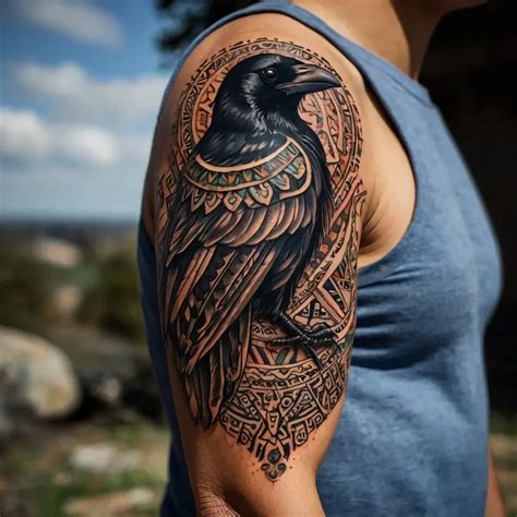 Raven Tattoos: Meaning, Symbolism (69 Designs) - HBTat2