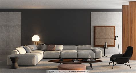 现代豪华家居装饰客厅装修效果图图片_室内设计_环境设计-图行天下素材网