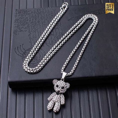 Cute Teddy Necklace | Premium Alloy - For Women | Includes: Necklace ...