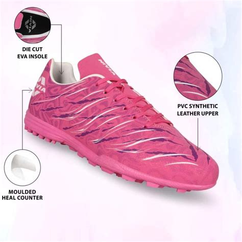 Nivia Carbonite 6.0 Football Turf Shoe-Fuchsia Rose – Sportswing.in