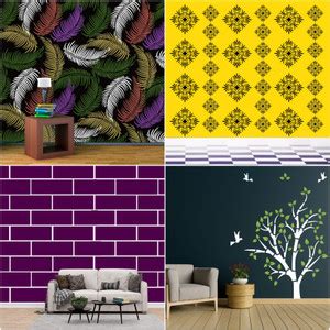 JAZZIKA Combo Stencils for wall painting (Size:- 16X24 Inch) Theme ...