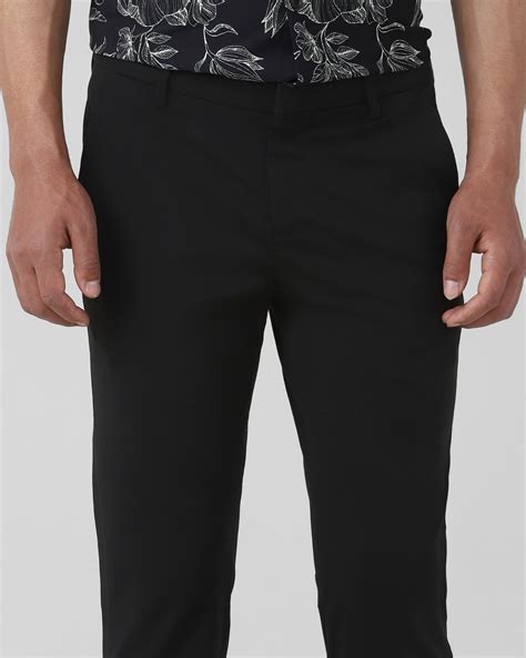 Buy Black Ankle Length Jersey Flat Front Pants Online at Muftijeans