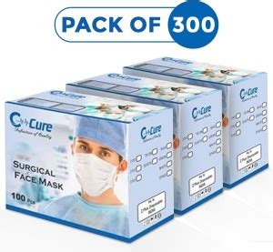 C-Cure Disposable 3 Ply Face Mask Melt-blown Material With Elastic Ear ...