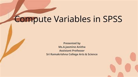 Image result for SPSS Tutorial Computing Variables