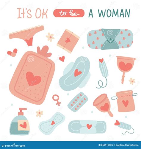 Bleeding Menstrual Period On Pad. Heavy And Light Menstrual Period ...