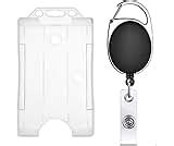 AccuPrints Pack of 2 Metal Badge Id Card Holders with Silicon Card ...