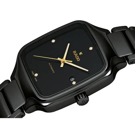 Rado True Square Automatic Men Black Diamond Dial Watch