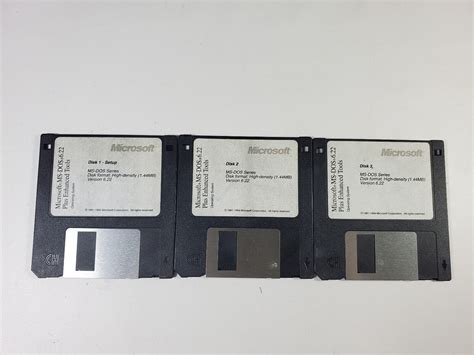 Microsoft DOS 6.22 with Enhanced Tool 3 1/2" Floppy 3 Disks | #4622042941