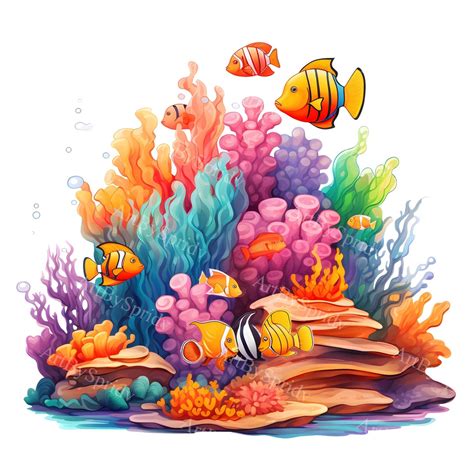Coral Clip Art Coral Reef Clipart Free Grafik Von Free Graphic Bundles