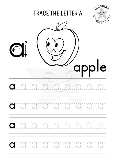 Tracing Letter A Worksheets For Preschool
