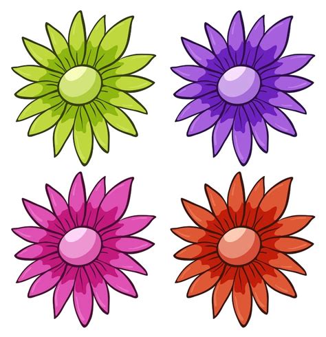 Szablon kwiatka wydrukowania – wektory. Pobierz wysokiej jakości ...