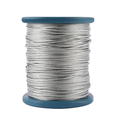 Houseables Steel Cable, Wire Rope, 500 Feet, 0.06” Thickness, 1 Pk ...