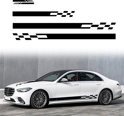 RUIANTE Universal Vinyl Car Side Stickers - Black (Set of 5) India | Ubuy