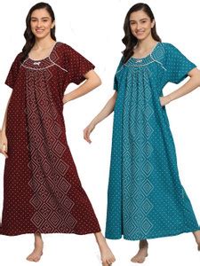 Fit N Fame Women Nighty - Buy Fit N Fame Women Nighty Online at Best ...