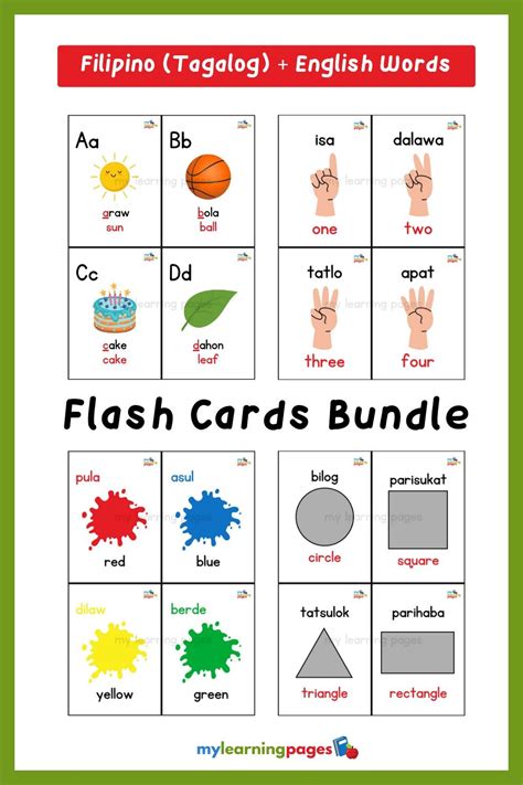 Image result for Tagalog FlashCards