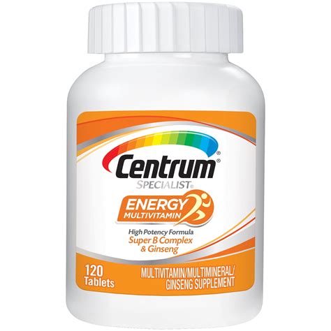 Centrum Specialist Energy Vitamin, Multivitamin/Multimineral Supplement with Super B Complex ...