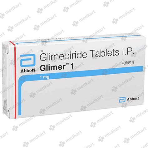 GLIMER 1MG TABLET 10'S, Price, Composition & Generic Alternatives - Medkart