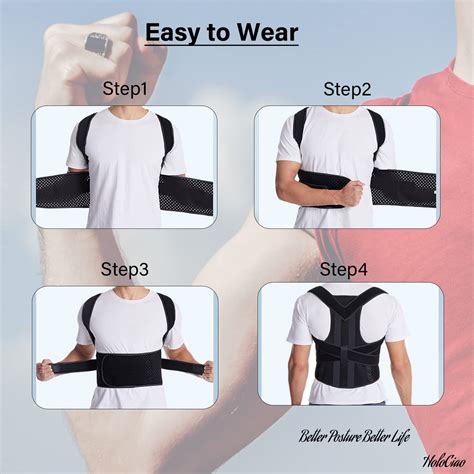 Buy HoloCiao Posture Corrector for Men and Women Back Brace for Posture ...
