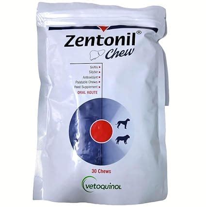 Buy Vetoquinol Zentonil Liver Support/Hepatic Chews for Dogs & Cats, 30 ...