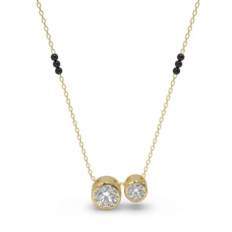 Just The Two Of Us Mangalsutra - 14K YG 0.86 ct Lab Grown Diamond