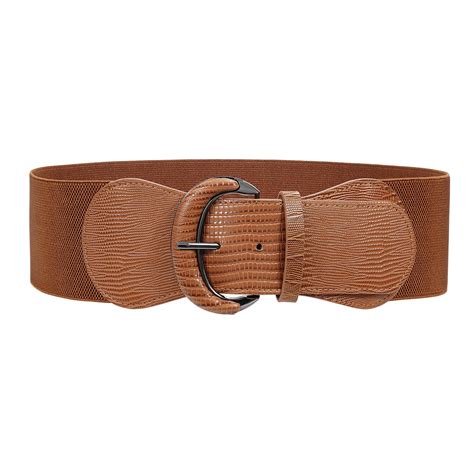 WHIPPY Women Elastic Wide Belt, Stretch Waist Belt for Dresses ...
