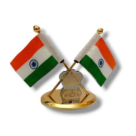 BRASS Indian NATIONAL Emblem with FLAG - BRASS - Republic of INDIA - T ...