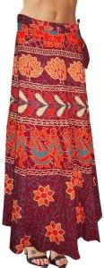 Rajvila Animal Print Women Wrap Around Maroon Skirt - Buy Rajvila ...