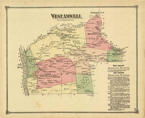 West Amwell (Township): (1873) | Art Source International Inc.