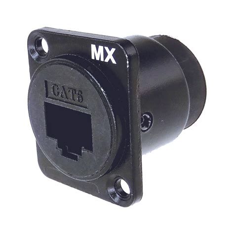 MX RJ-45 Cat 6 Female to Female Panel Mounting Adapter Connector Mount ...