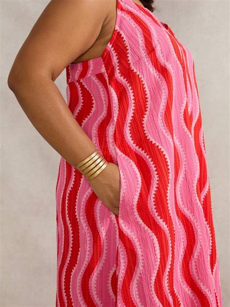 Live Unlimited Curve Swirl Pattern Midi Dress