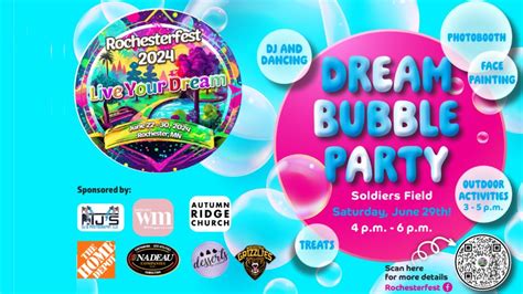 Rochesterfest Dream Bubble Party, Soldiers Field Park, Rochester, 29 ...