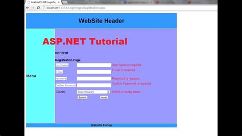 Home Page Design Code In Asp Net - Tutorial Pics