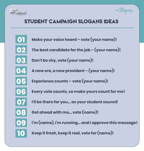 Slogan Examples of Class President 的图像结果