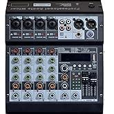 kh Audio Mixer 4 Channel for Stage Live Studio Stereo Recording DJ ...