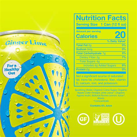 Snapklik.com : Poppi Ginger Lime Prebiotic Soda, 12 Fl Oz Can