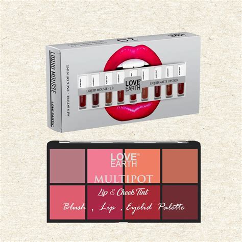 Love Earth Matte Lipstick & Palette Combo: Multicolor Mini Liquid Lips