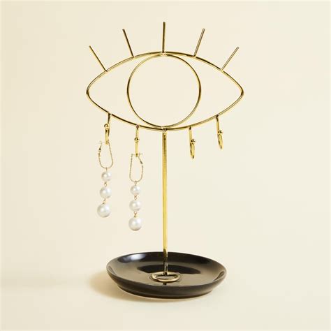 Buy Modern Luxe Gold Solid Eye-Shaped Ceramic Jewellery Stand from Home ...