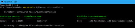 Image result for SQL Server PowerShell Module