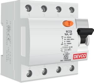 DEVCO 4-Pole 16-Amp (300mA) - RCCB RCC401630 MCB Price in India - Buy ...