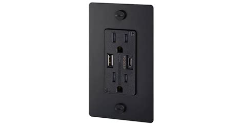 Buster + Punch NSC-023811 15 Ampere Electrical Outlet with USB-A and ...