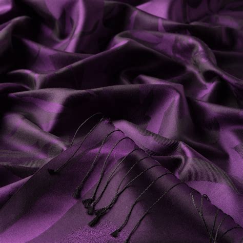 Elegant Purple Nev Garden Jacquard Silk Scarf | Ipekevi